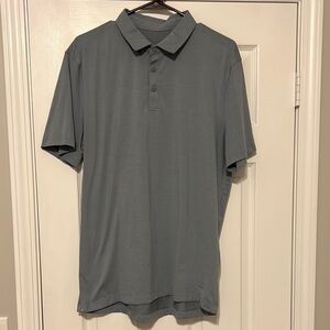 Lululemon Men's Gray Cotton Polo Shirt